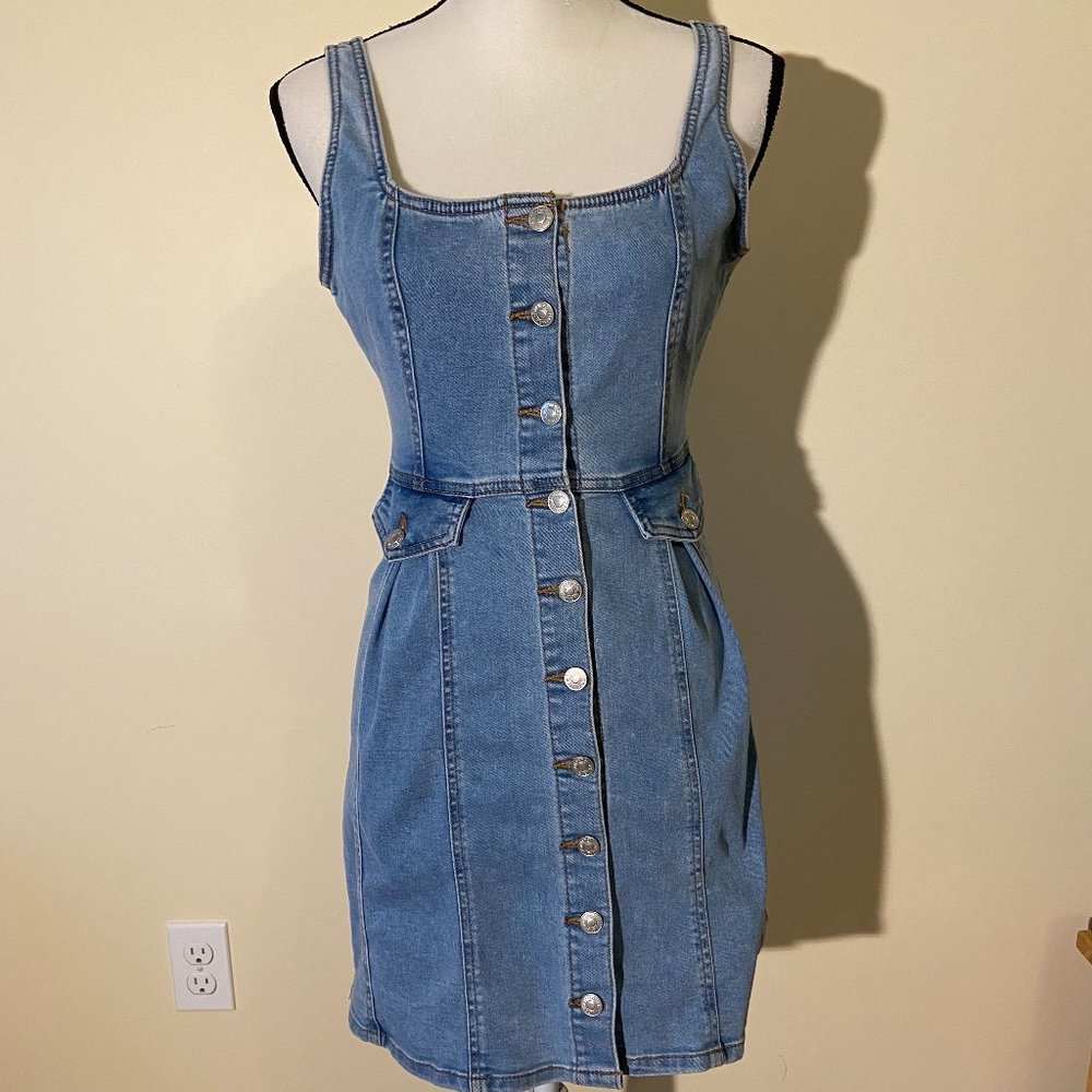 Denim Button-Up Dress